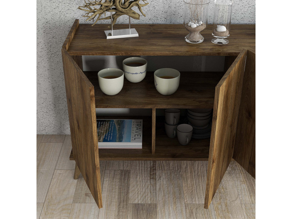 Credenza in legno "Elegante" - 180 x 45 x 80 cm - Marrone