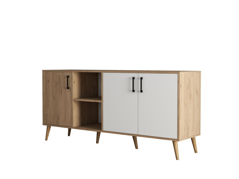 Credenza in legno "Exxen" - 180 x 45 x 80 cm - Bianco