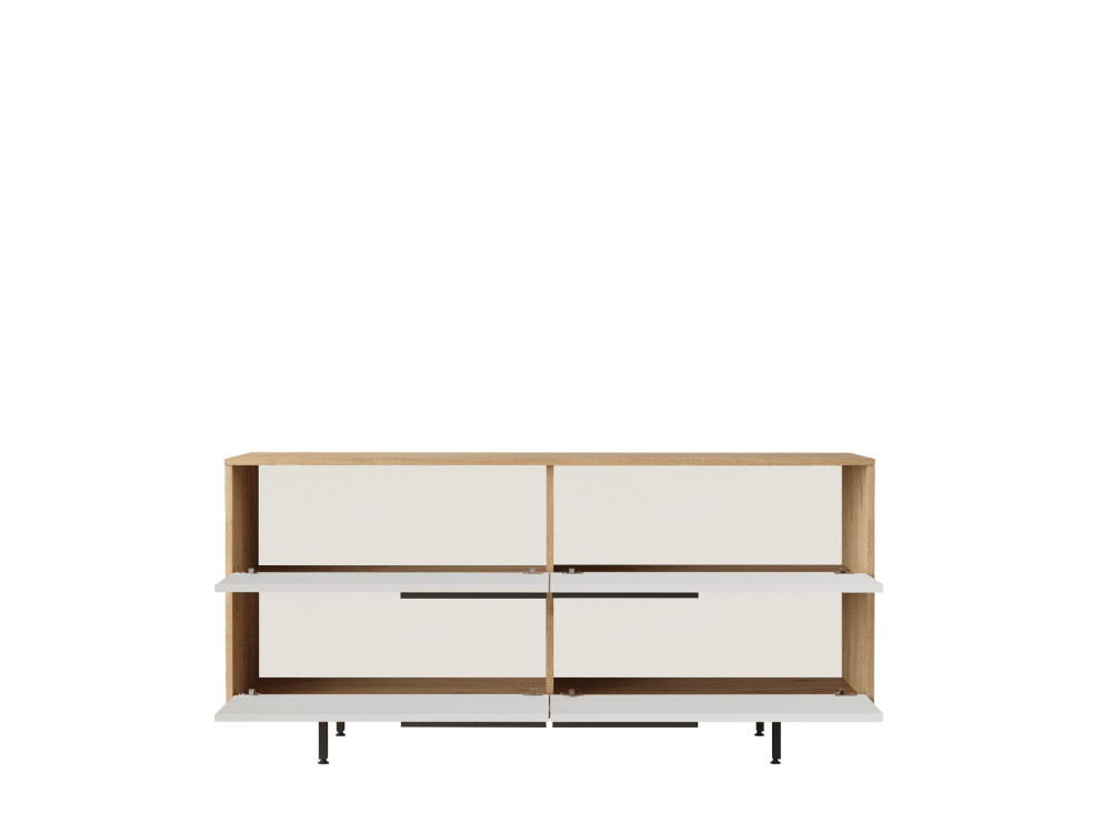 Credenza in legno "ON3-SW" - 160 x 44 x 74 cm - Bianco