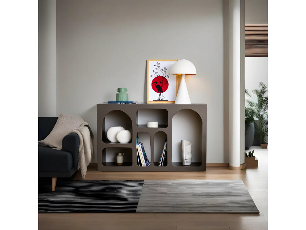 Credenza in legno "Liva 120" - 120 x 37 x 74 cm - Grigio antracite