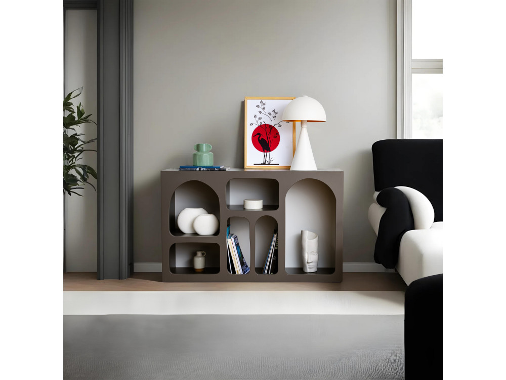 Credenza in legno "Liva 120" - 120 x 37 x 74 cm - Grigio antracite