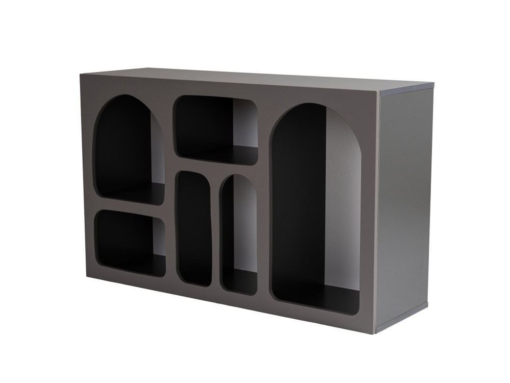 Credenza in legno "Liva 120" - 120 x 37 x 74 cm - Grigio antracite
