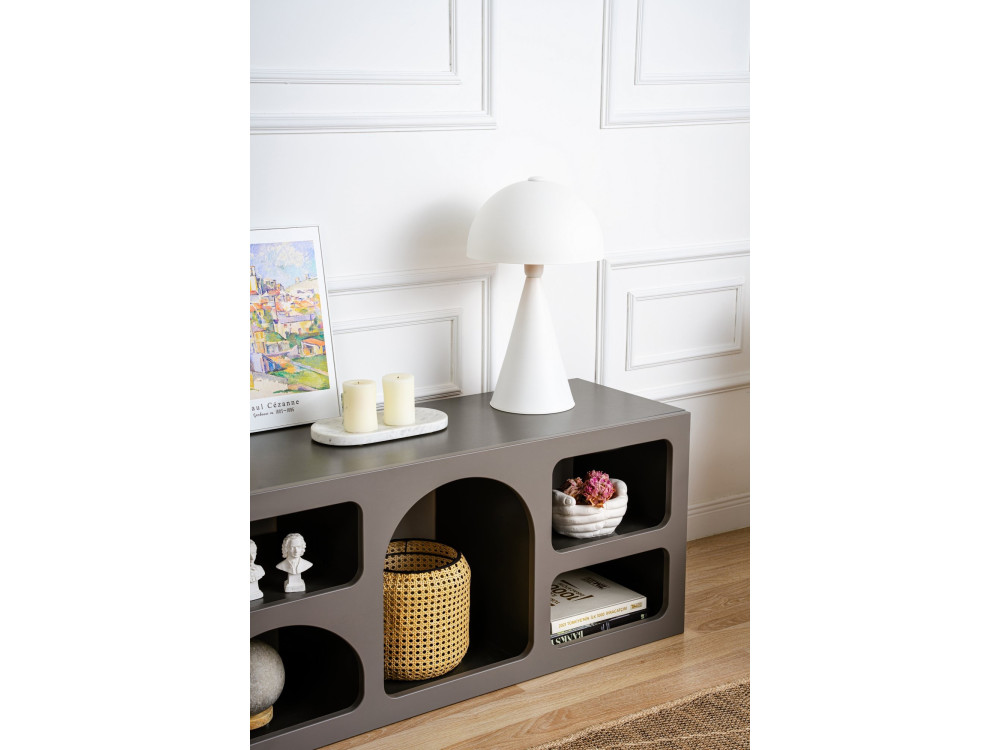 Credenza in legno "Ferlis" - 160 x 40 x 51 cm - Grigio antracite
