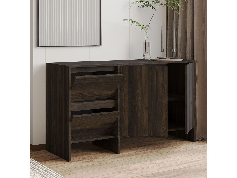 Credenza in legno "Laris 130" - 130 x 44 x 82 cm - Marrone