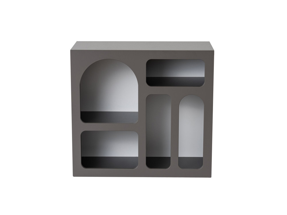 Credenza in legno "Lessa" - 80 x 37 x 74 cm - Grigio antracite