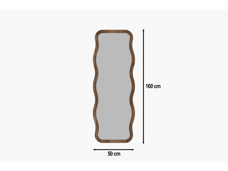 Specchio in legno "Aror" - 50 x 160 cm - Marrone