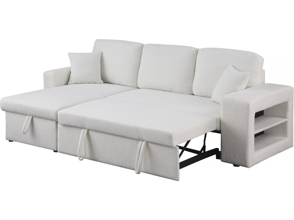 Divano angolare trasformabile/reversibile "Axel" - 3 posti - Bianco