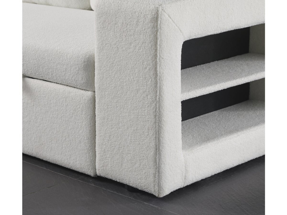 Divano angolare trasformabile/reversibile "Axel" - 3 posti - Bianco