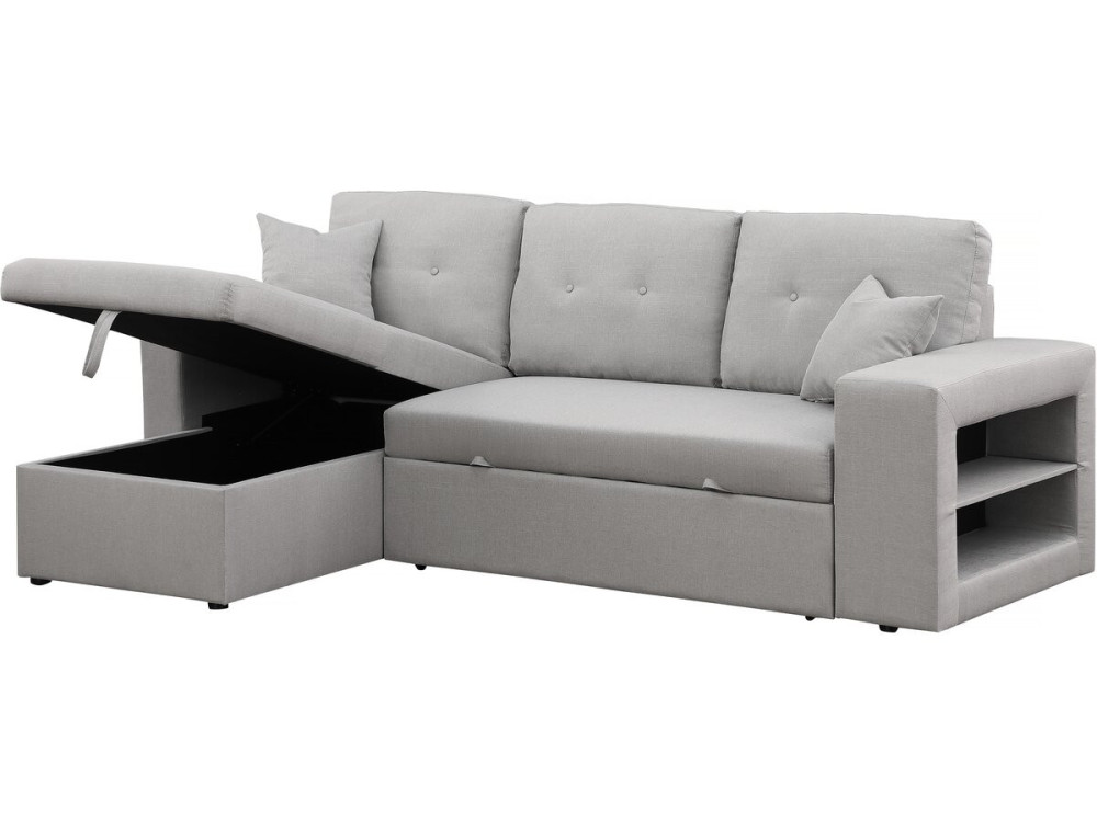 Divano letto angolare/reversibile "Axel" - 3 posti - Grigio chiaro
