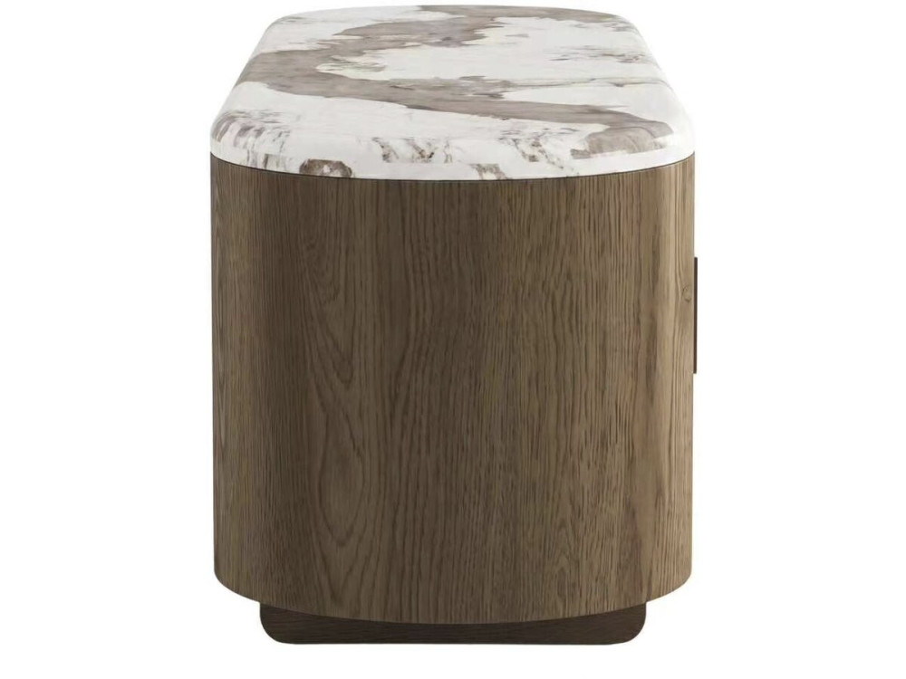 Mobile TV con ripiano in ceramica Pandora “Azya” - 160 x 45 x 45 cm - Marrone