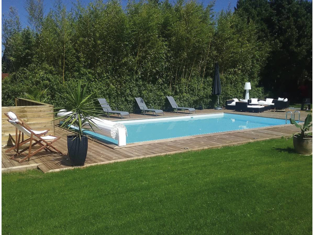 Piscina rettangolare in legno "Oceano" - 9,20 x 5,20 x 1,44 m