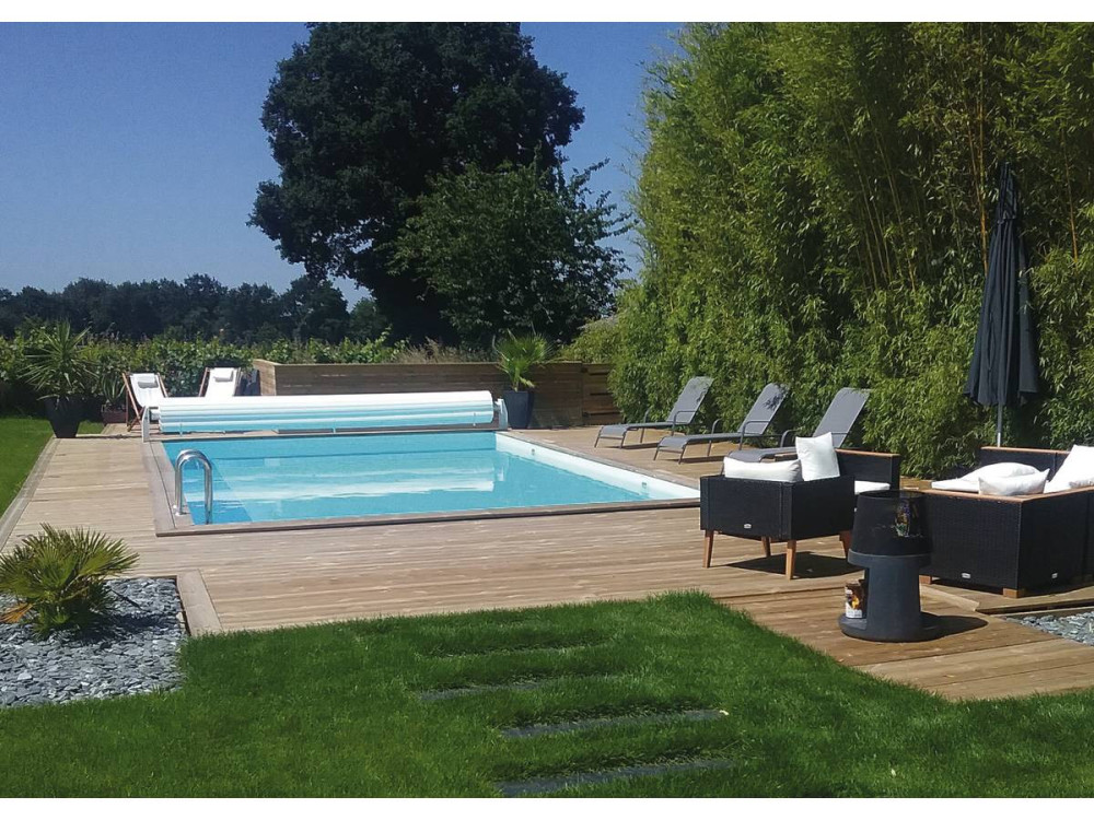 Piscina rettangolare in legno "Oceano" - 9,20 x 5,20 x 1,44 m