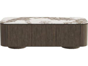 Mobile TV con ripiano in ceramica "Zora" - 160 cm - Marrone