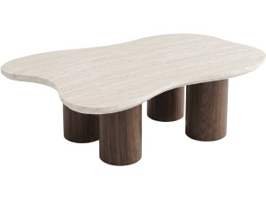 Tavolino di design in legno "Lya" - 120 cm - Marrone