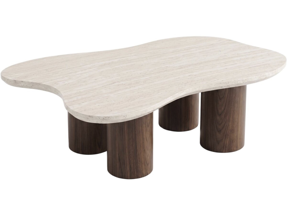 Tavolino di design in legno "Lya" - 120 cm - Marrone