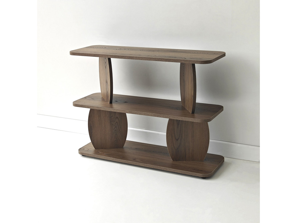 Tavolino in legno "Armonia" - 90 x 30 x 70 cm - Marrone