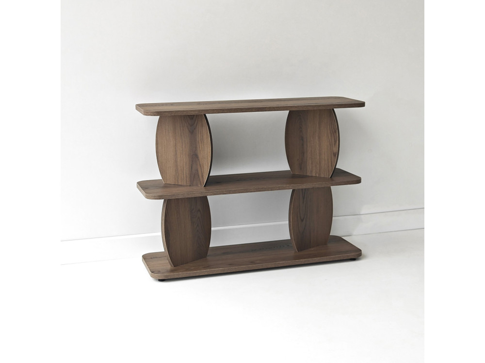 Tavolino in legno "Armonia" - 90 x 30 x 70 cm - Marrone