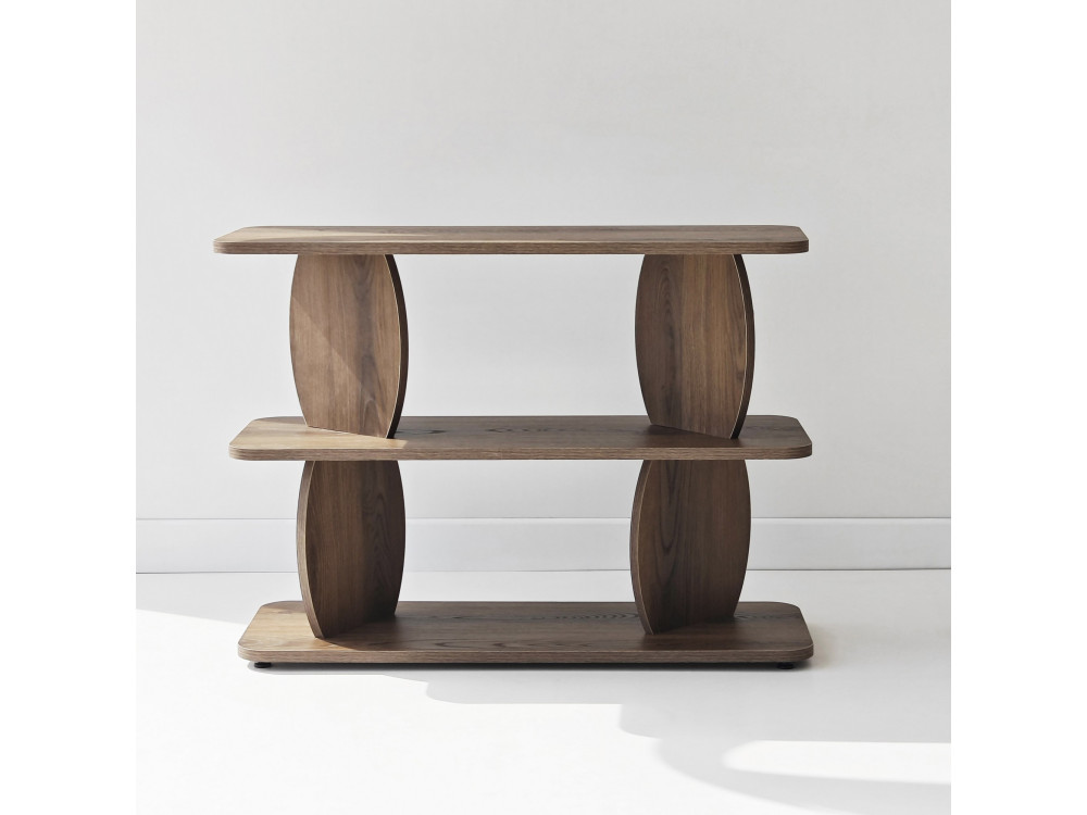 Tavolino in legno "Armonia" - 90 x 30 x 70 cm - Marrone