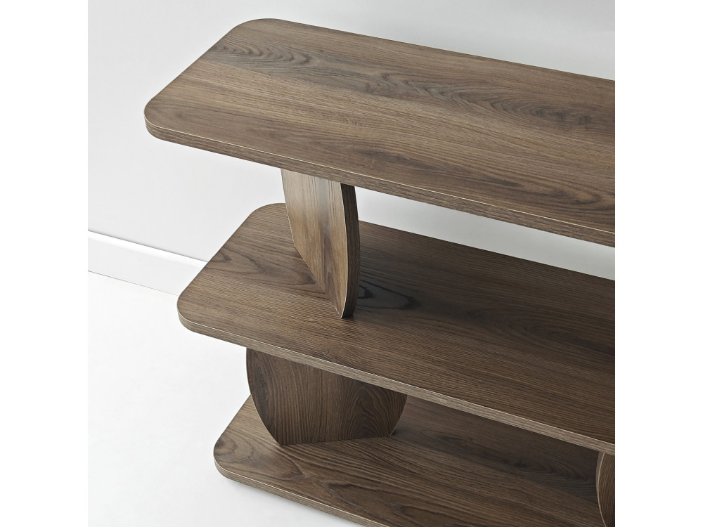 Tavolino in legno "Armonia" - 90 x 30 x 70 cm - Marrone