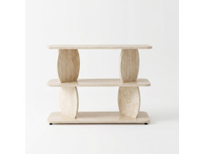 Tavolino in legno "Armonia" - 90 x 30 x 70 cm - Travertino