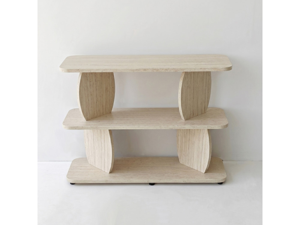 Tavolino in legno "Armonia" - 90 x 30 x 70 cm - Travertino