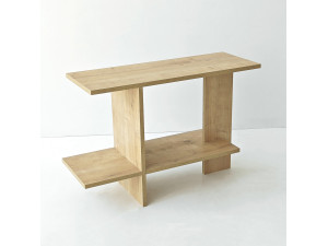 Tavolino in legno "Essenziale" - 80 x 30 x 55 cm - Rovere Saphir