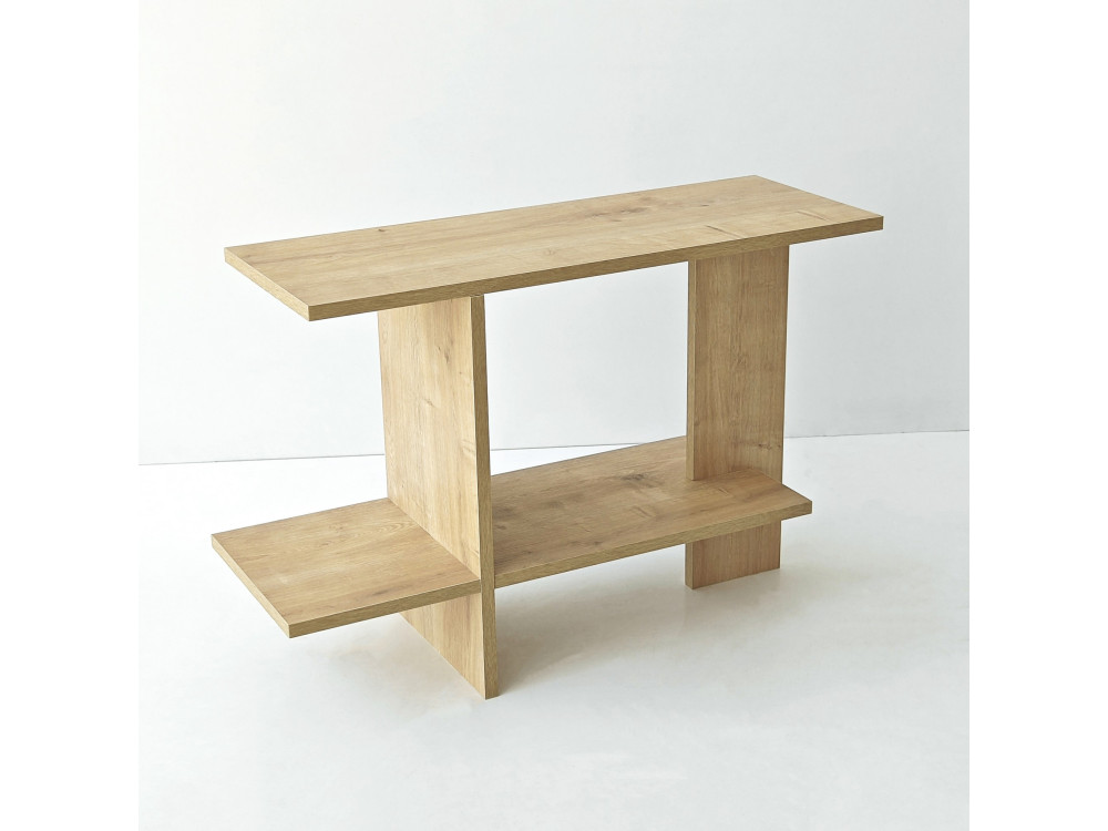 Tavolino in legno "Essenziale" - 80 x 30 x 55 cm - Rovere Saphir