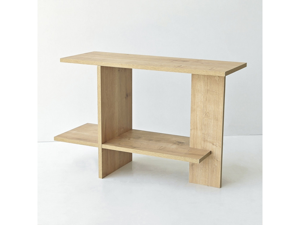 Tavolino in legno "Essenziale" - 80 x 30 x 55 cm - Rovere Saphir