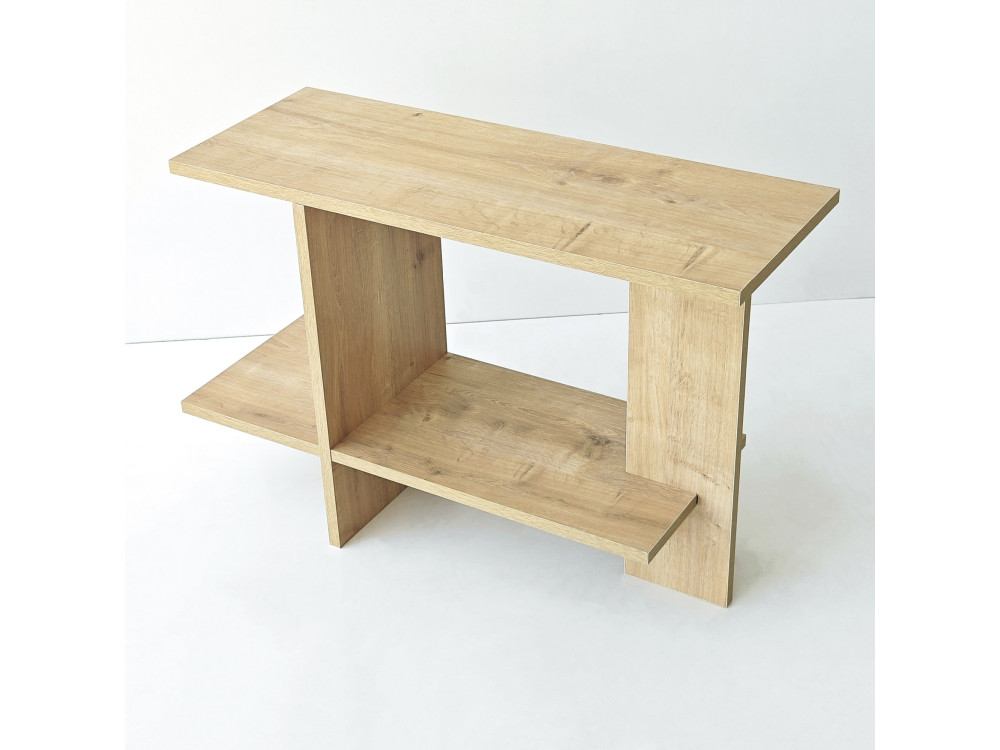 Tavolino in legno "Essenziale" - 80 x 30 x 55 cm - Rovere Saphir