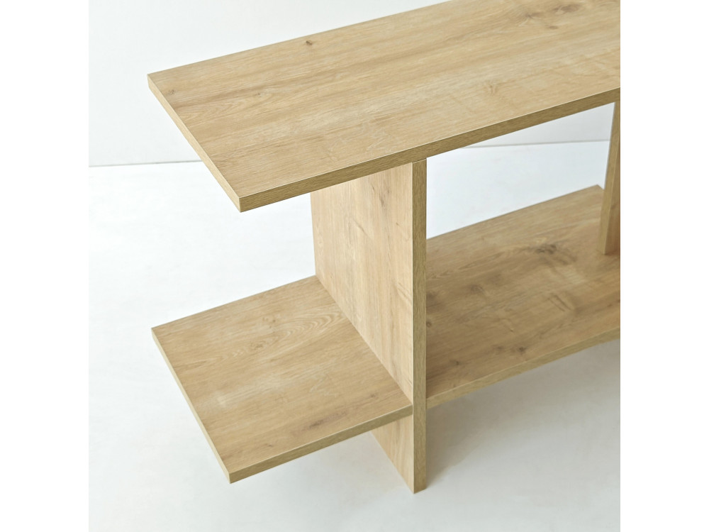 Tavolino in legno "Essenziale" - 80 x 30 x 55 cm - Rovere Saphir