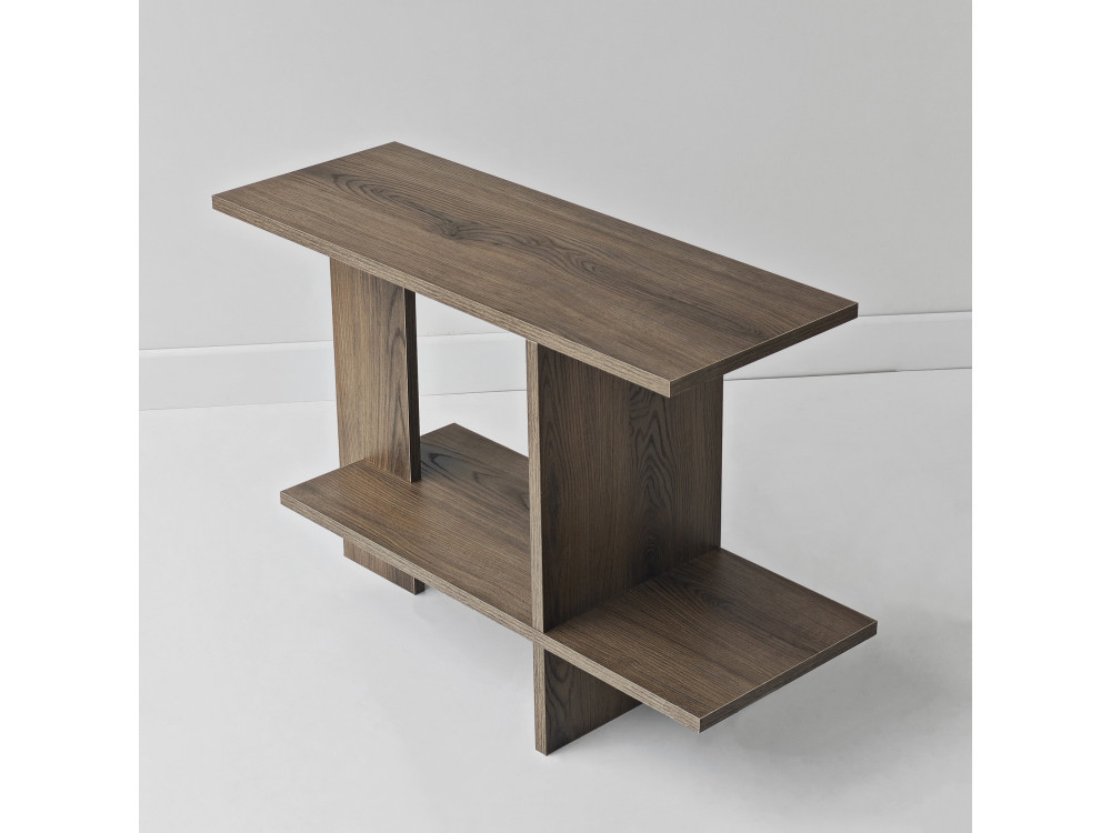 Tavolino in legno "Essenziale" - 80 x 30 x 55 cm - Marrone