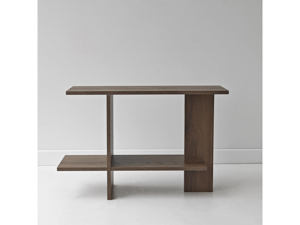Tavolino in legno "Essenziale" - 80 x 30 x 55 cm - Marrone
