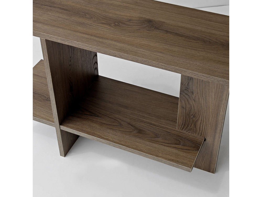 Tavolino in legno "Essenziale" - 80 x 30 x 55 cm - Marrone