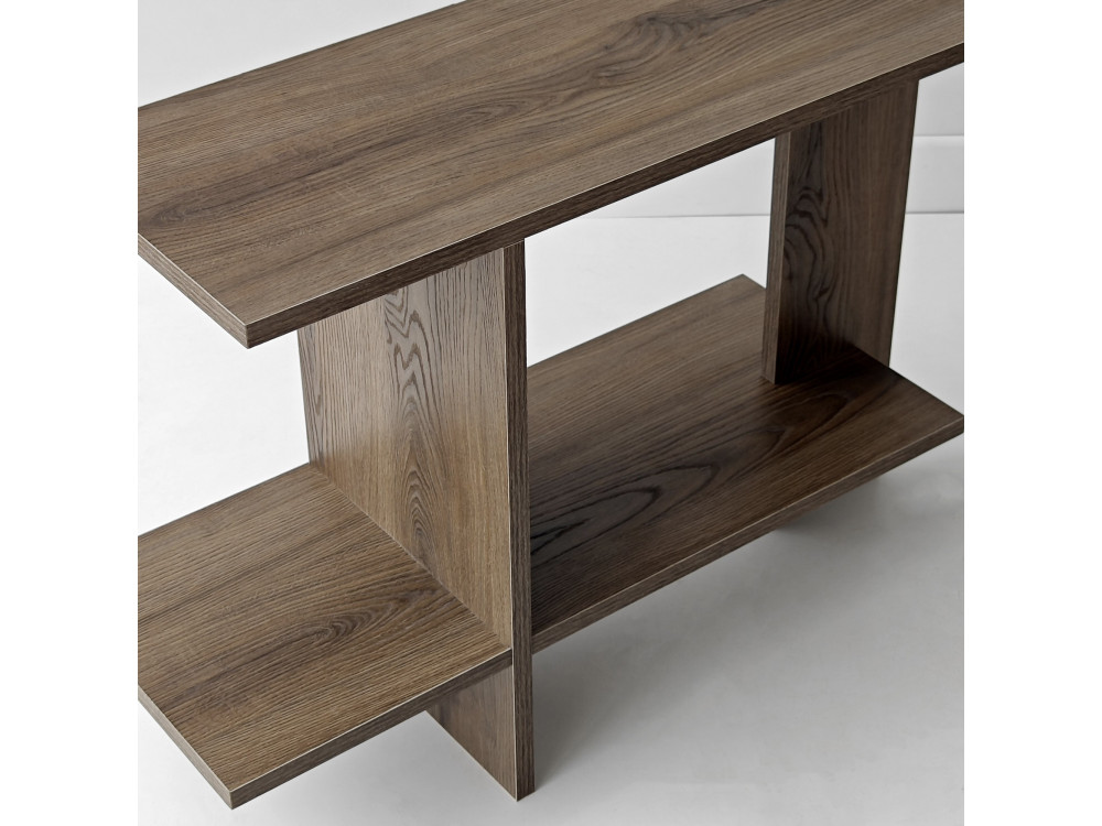 Tavolino in legno "Essenziale" - 80 x 30 x 55 cm - Marrone