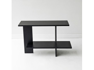Tavolino in legno "Essenziale" - 80 x 30 x 55 cm - Nero