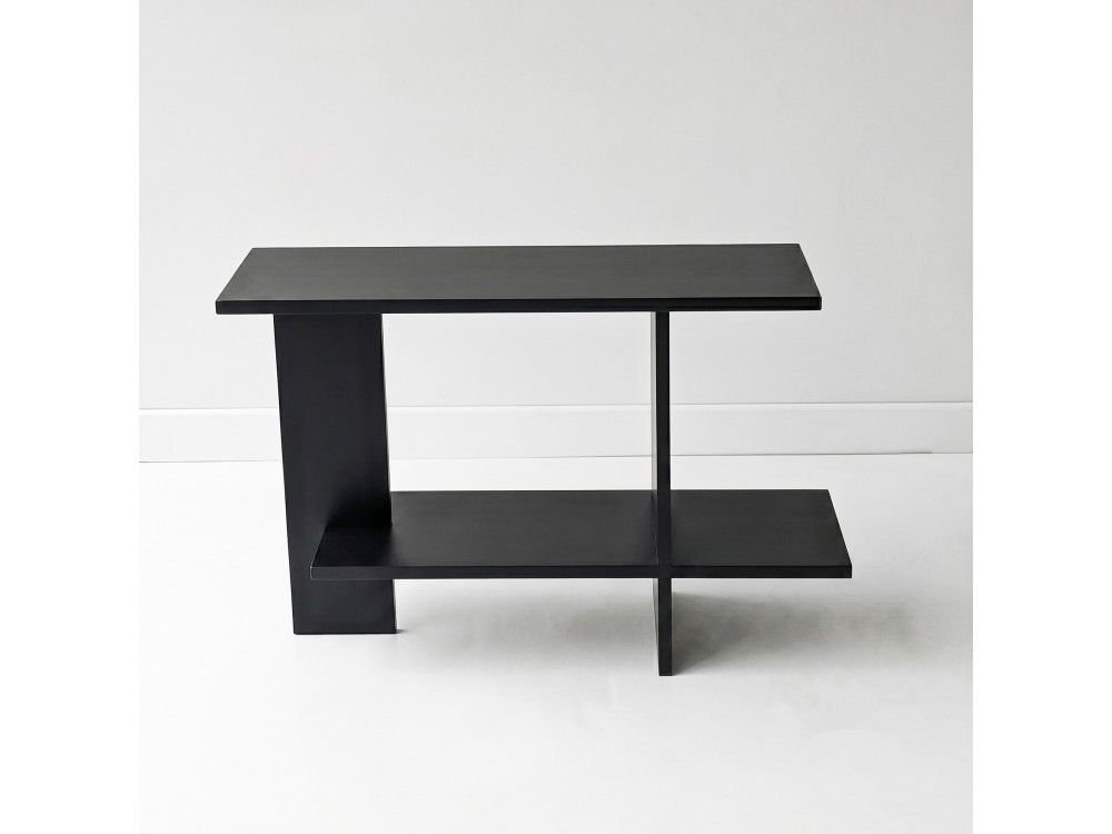 Tavolino in legno "Essenziale" - 80 x 30 x 55 cm - Nero