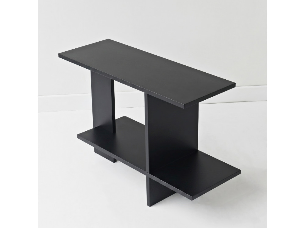 Tavolino in legno "Essenziale" - 80 x 30 x 55 cm - Nero