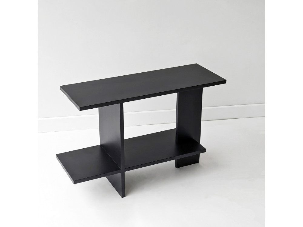 Tavolino in legno "Essenziale" - 80 x 30 x 55 cm - Nero