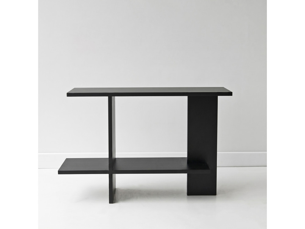 Tavolino in legno "Essenziale" - 80 x 30 x 55 cm - Nero