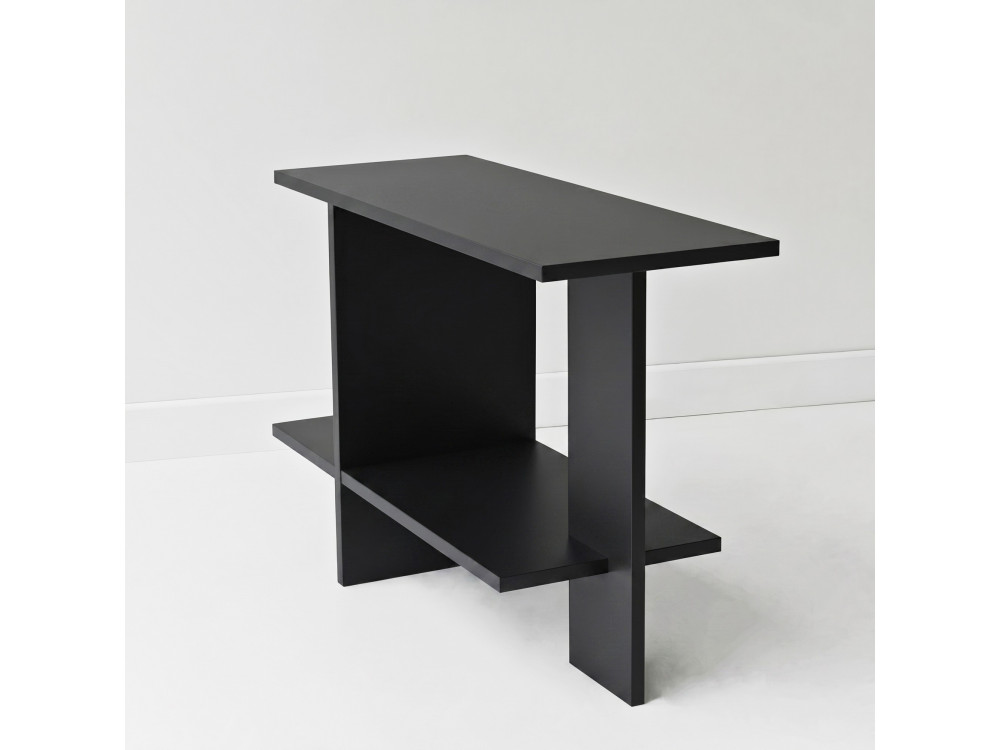 Tavolino in legno "Essenziale" - 80 x 30 x 55 cm - Nero
