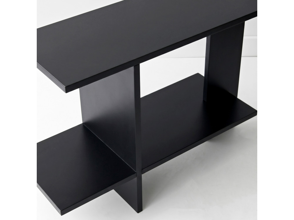 Tavolino in legno "Essenziale" - 80 x 30 x 55 cm - Nero