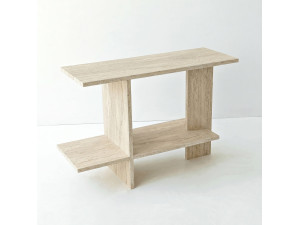 Tavolino in legno "Essenziale" - 80 x 30 x 55 cm - Travertino