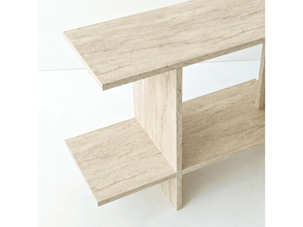 Tavolino in legno "Essenziale" - 80 x 30 x 55 cm - Travertino