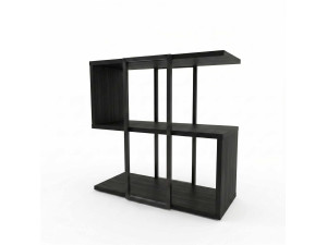 Tavolino in legno "HOMIA" - 56 x 25 x 56 cm - Nero