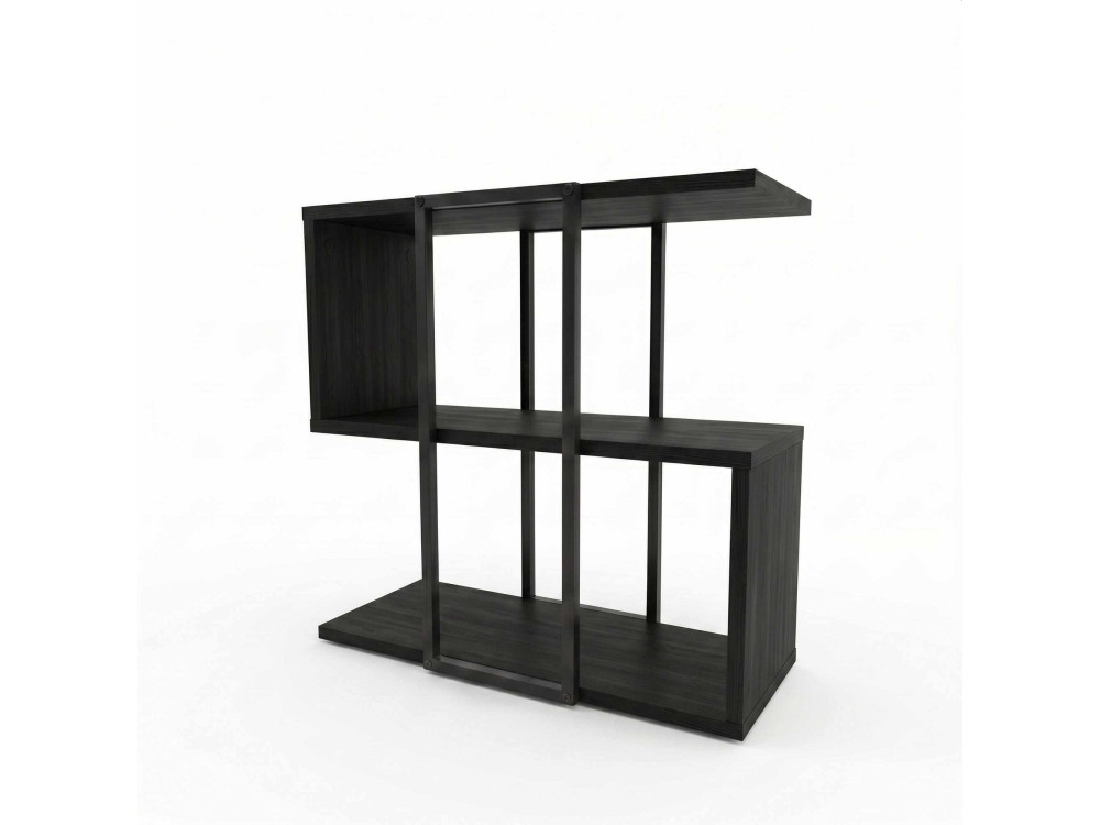 Tavolino in legno "HOMIA" - 56 x 25 x 56 cm - Nero