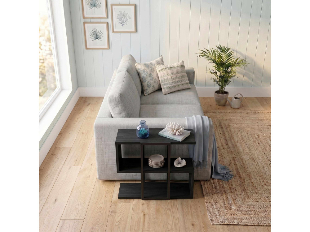 Tavolino in legno "HOMIA" - 56 x 25 x 56 cm - Nero