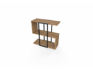 Tavolino in legno "HOMIA" - 56 x 25 x 56 cm - Oud scuro
