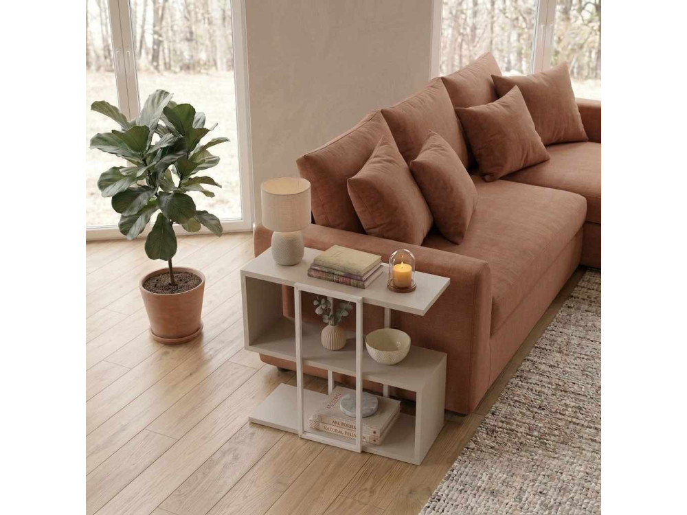 Tavolino in legno “HOMIA” - 56 x 25 x 56 cm - Gres