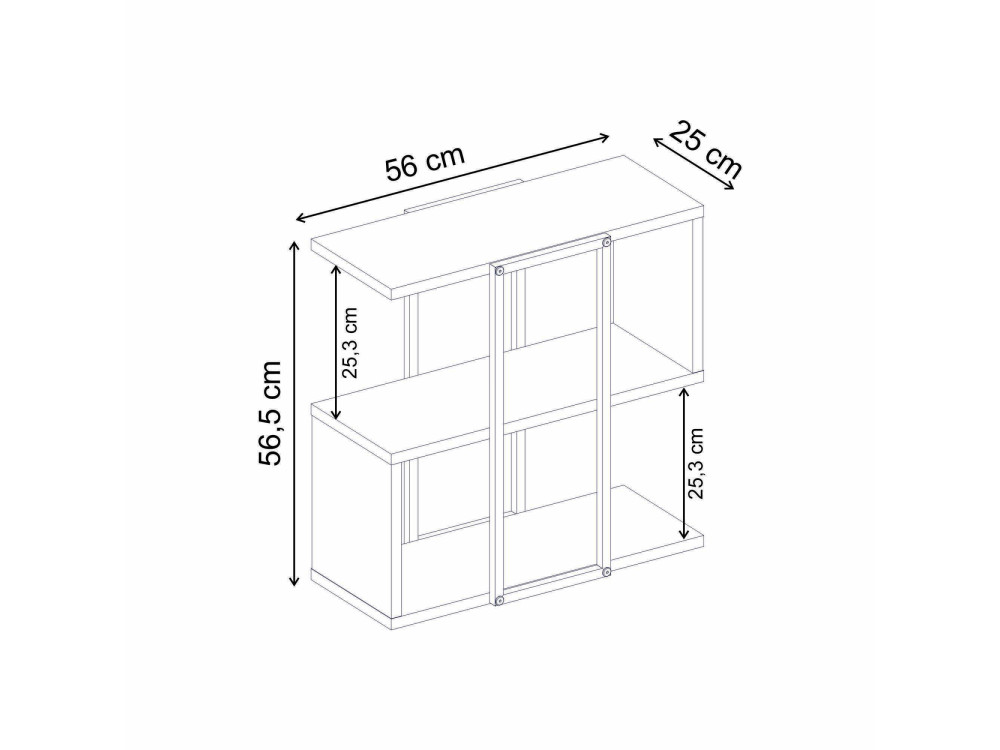 Tavolino in legno “HOMIA” - 56 x 25 x 56 cm - Gres