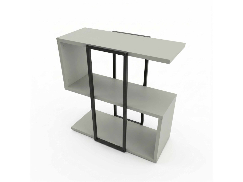 Tavolino in legno "HOMIA" - 56 x 25 x 56 cm - Verde cenere